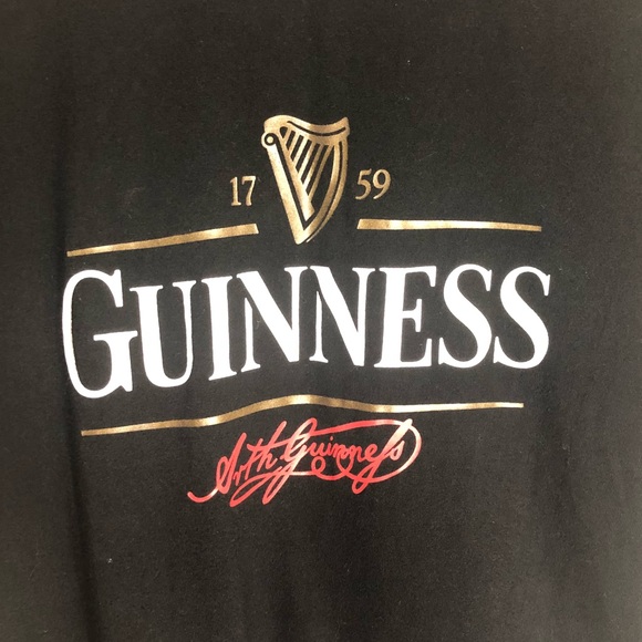 Official Guinness black harp logo size small tee - Picture 4 of 6